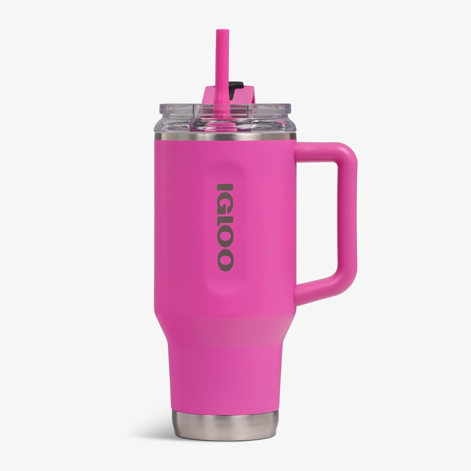 32 Oz Flip ‘n’ Sip Travel Mug G9 - Pink Fizz - Pink Fizz - Custom - Front View