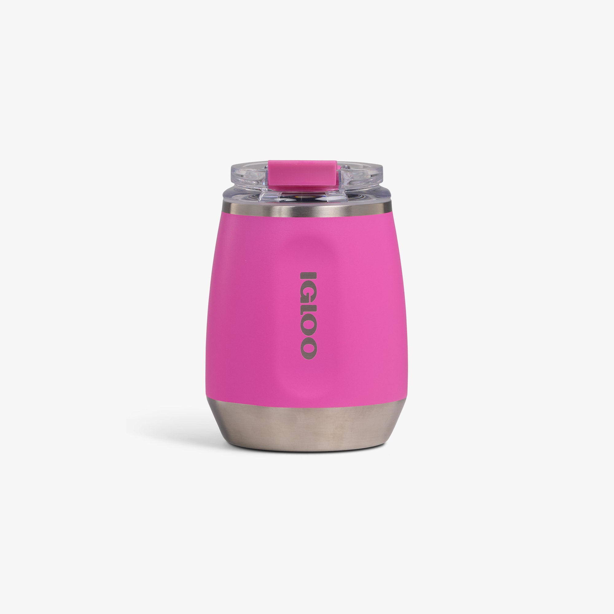 10 Oz Wine Tumbler E5 - Pink Fizz - Custom - Pink Fizz - Front View