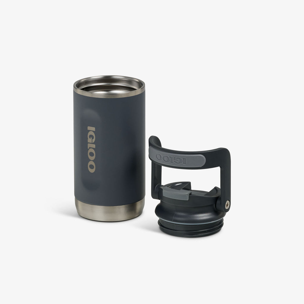 12 Oz Flip ‘n’ Sip Tumbler P7 - Carbonite - Open View