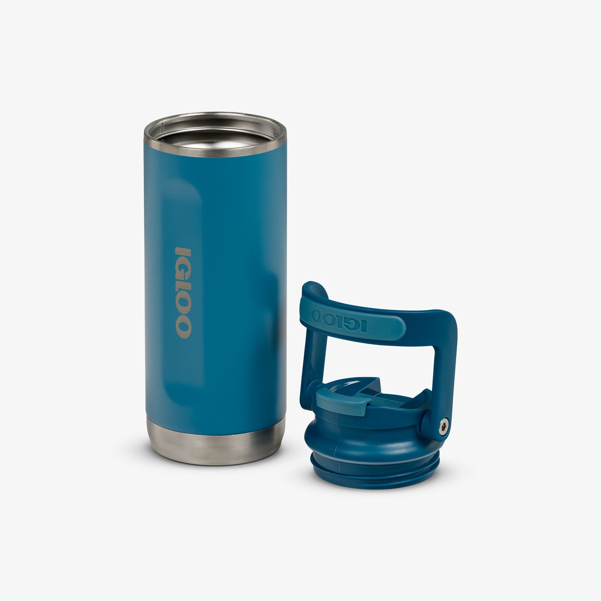 16 Oz Flip ‘n’ Sip Tumbler U7 - Modern Blue - Open View