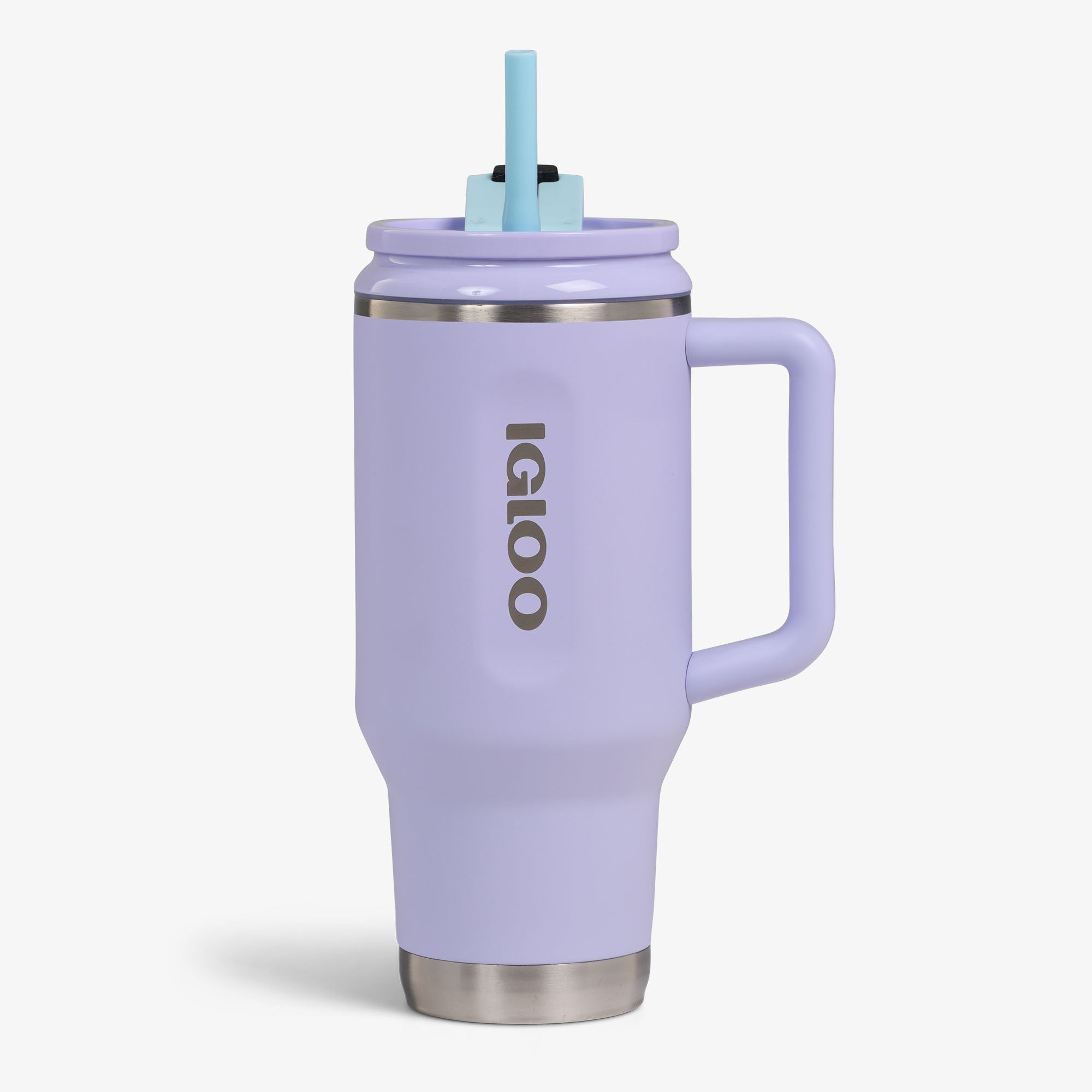 32 Oz Flip ‘n’ Sip Travel Mug G9 - Lilac Breeze - Lilac Breeze - Custom - Strap View