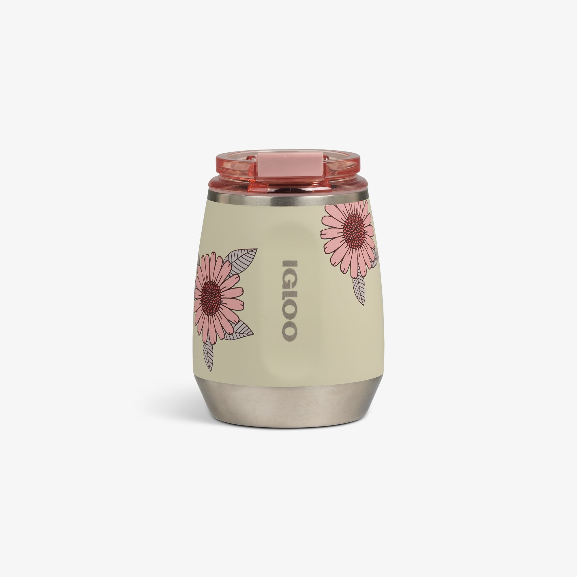 Floral 10 Oz Wine Tumbler B0 - Linen - Front View