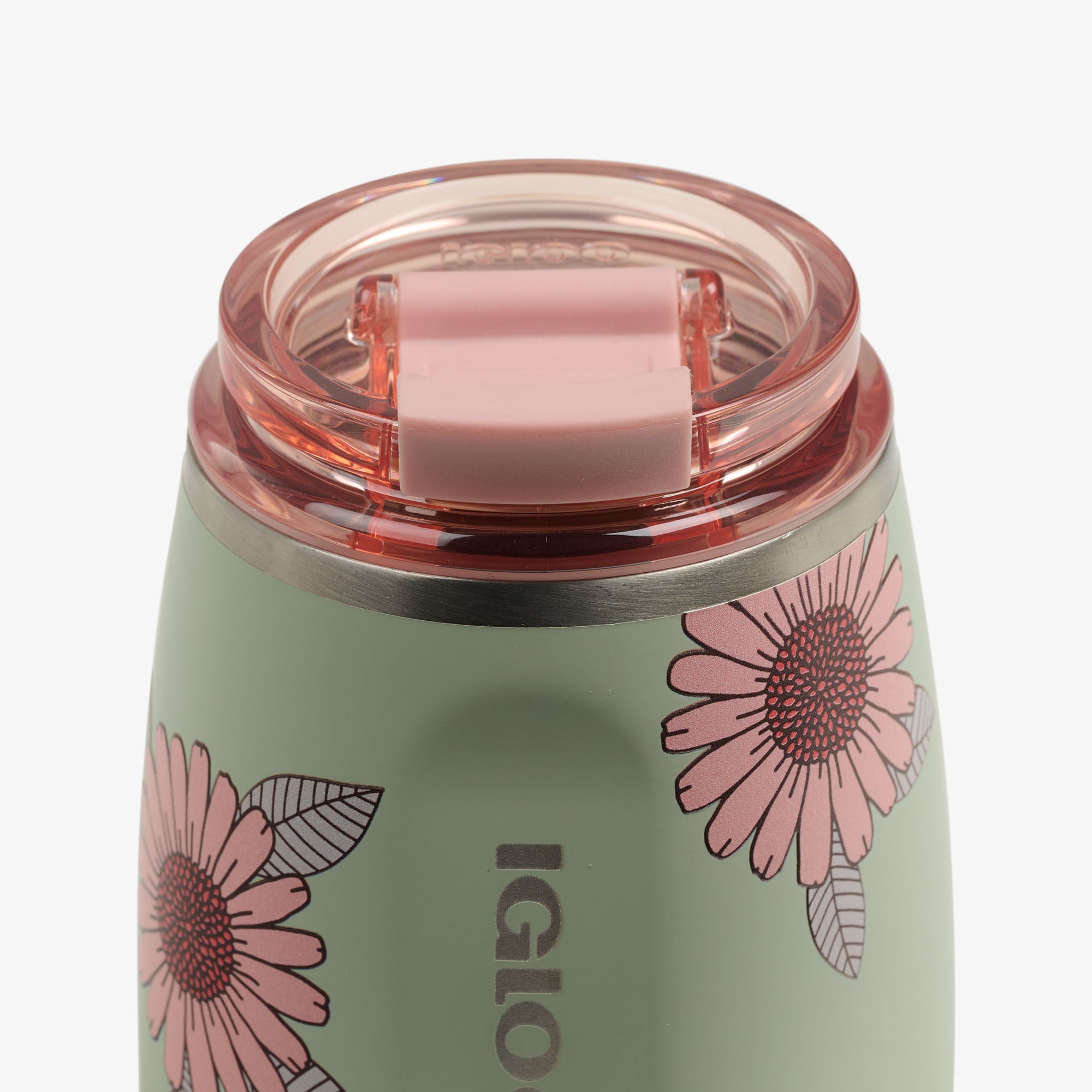 Floral 10 Oz Wine Tumbler B0 - Sage - Product View