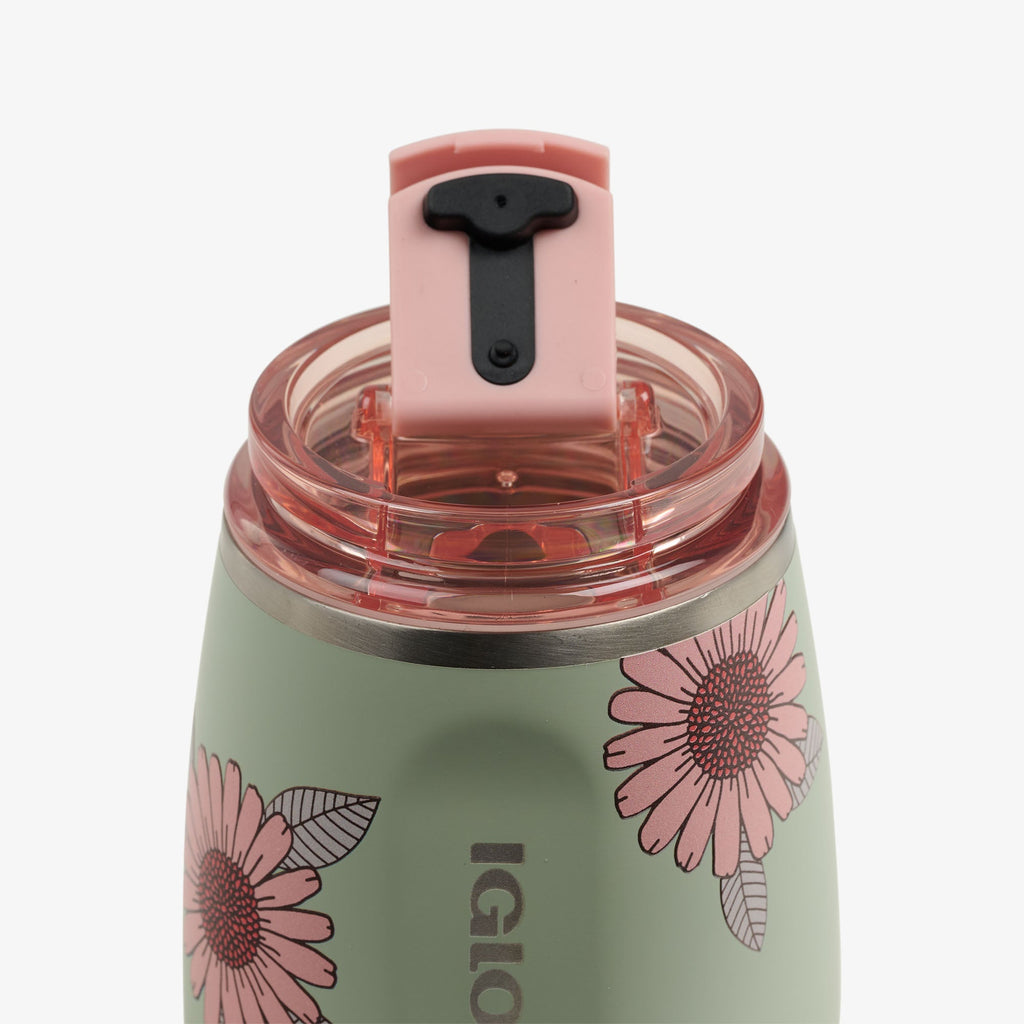 Floral 10 Oz Wine Tumbler B0 - Sage - Product View