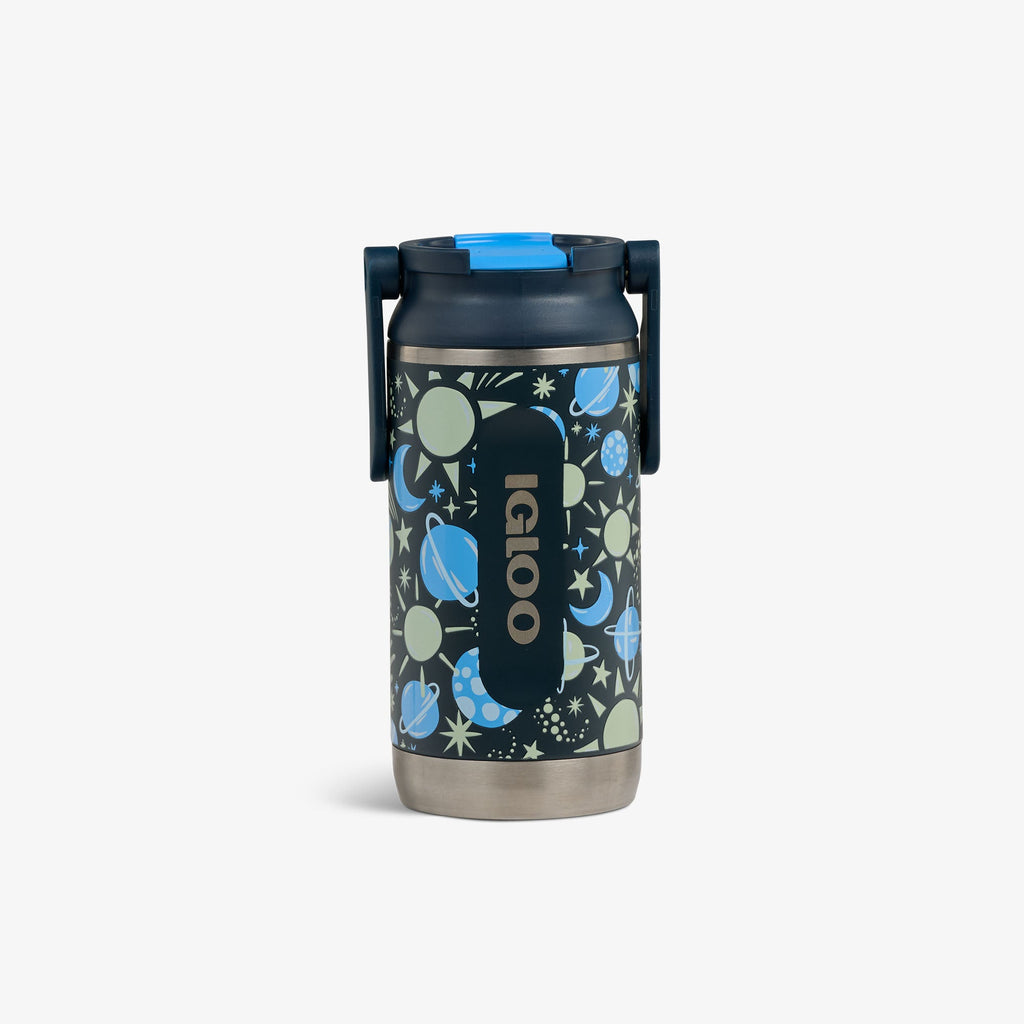 Kids Lunch Glow 12 Oz Sipper Bottle J4 - Cosmic Glow - Front View