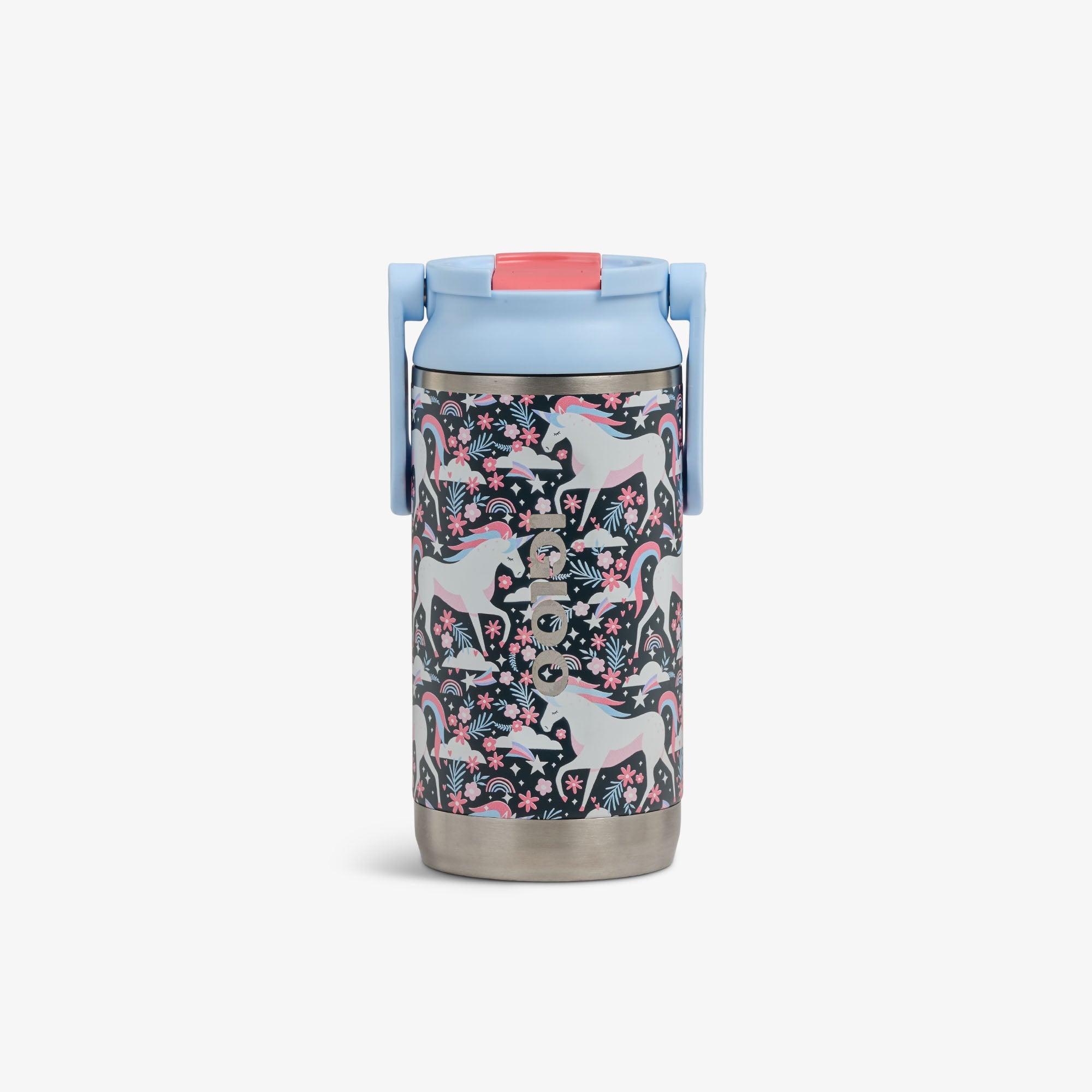 Kids Lunch 12 Oz Sipper Bottle W6 - Unicorns - Front View