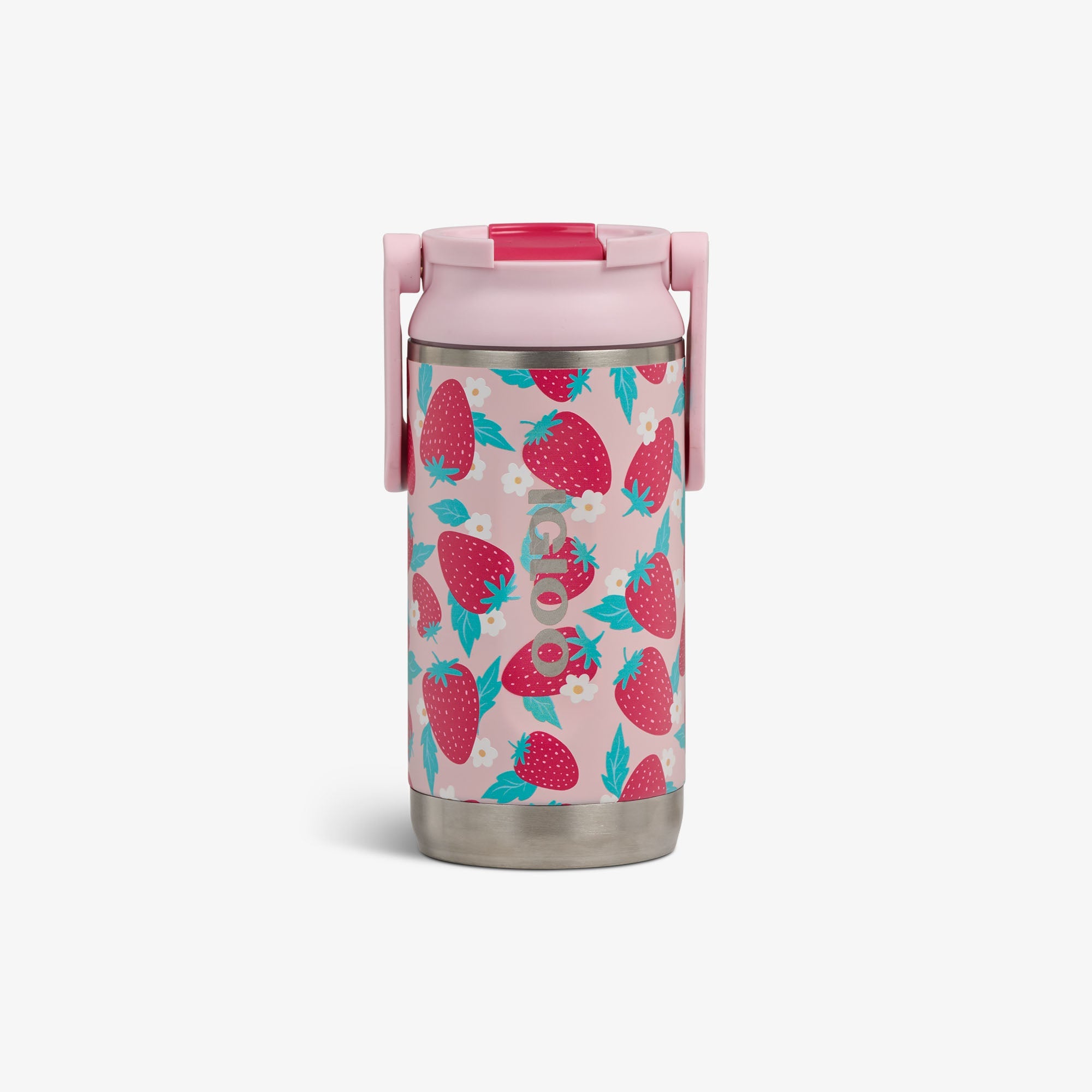 Kids Lunch 12 Oz Sipper Bottle W6 - Strawberries - Front View