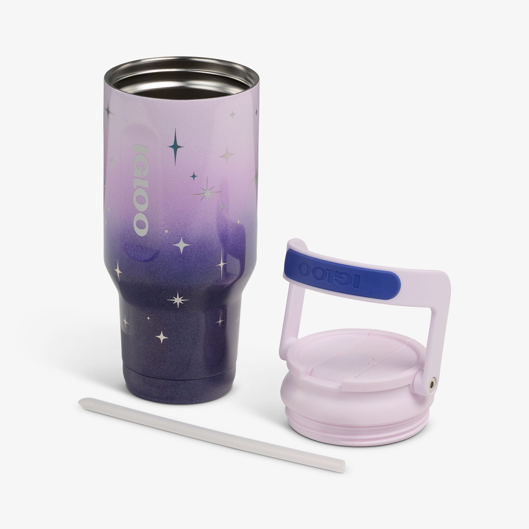 32 Oz Sport Sipper Bottle B3 - Mystic Purple - Open View