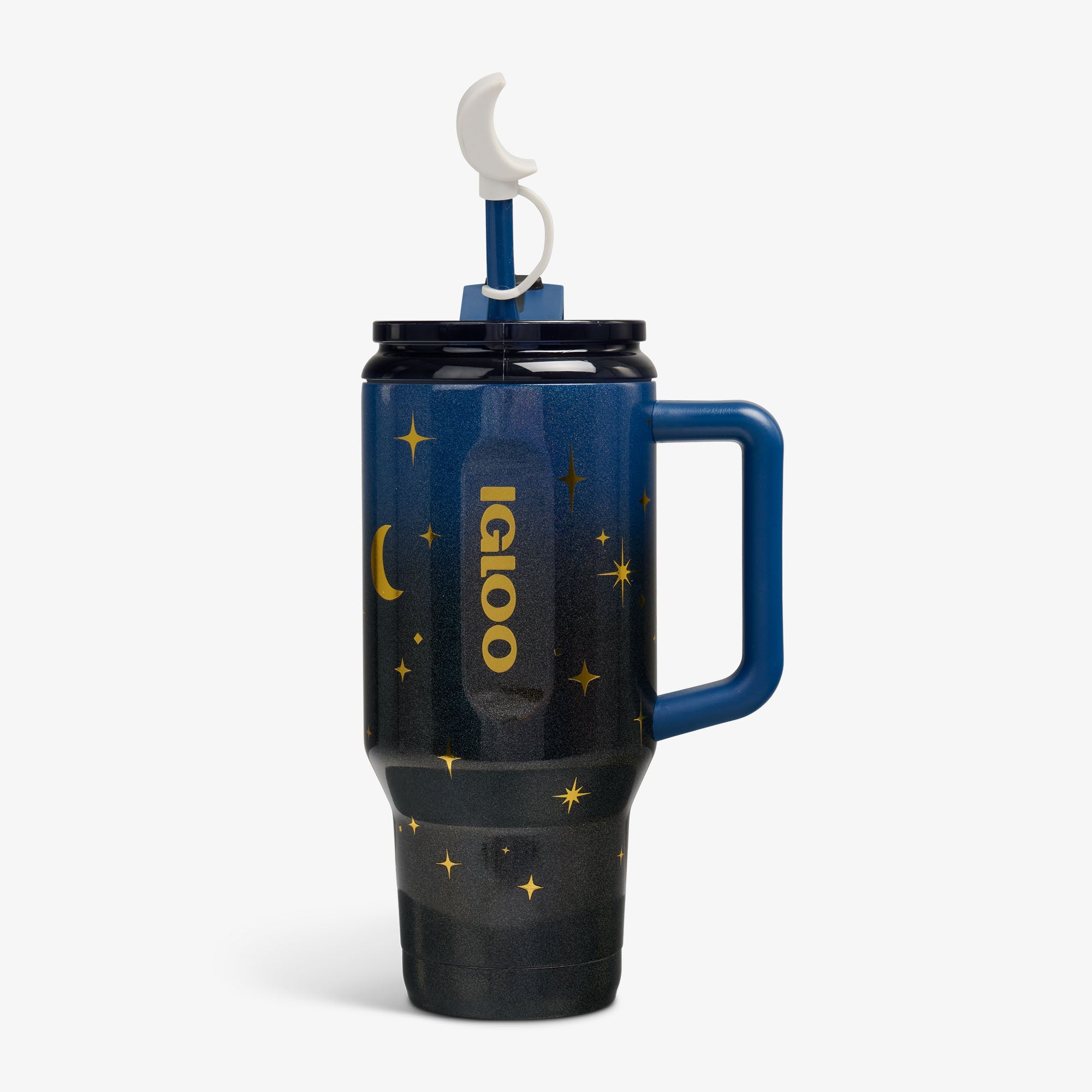 32 Oz Flip ‘n’ Sip Travel Mug G9 - Midnight Blue - Strap View