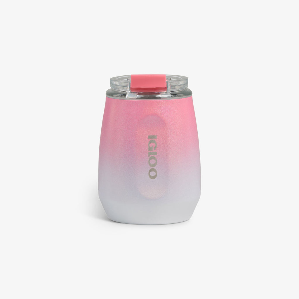 10 Oz Wine Tumbler E5 - Gradient Pink - Front View