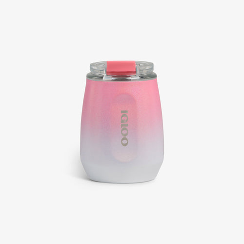 10 Oz Wine Tumbler E5 - Gradient Pink - Front View