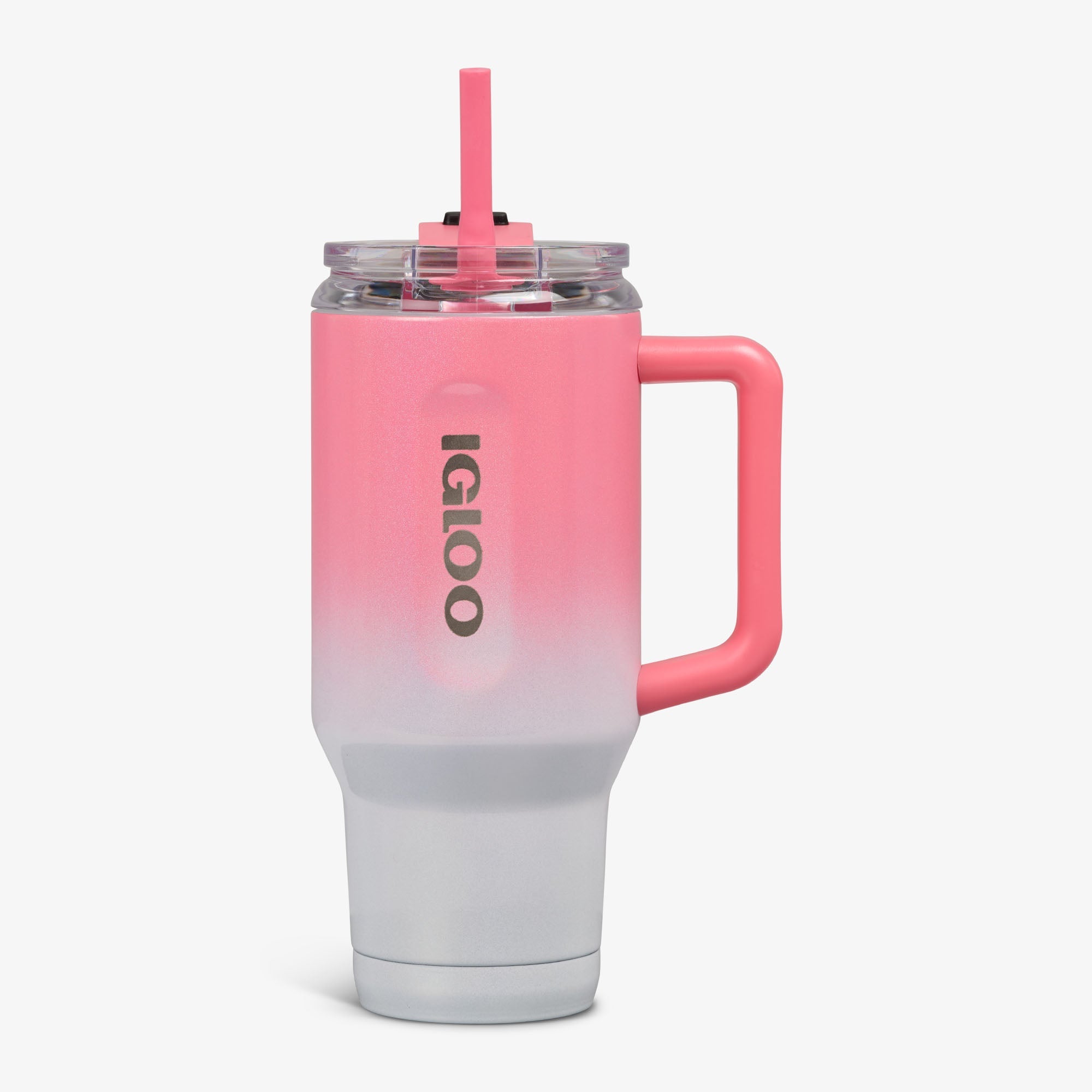 32 Oz Flip ‘n’ Sip Travel Mug G9 - Gradient Pink - Strap View