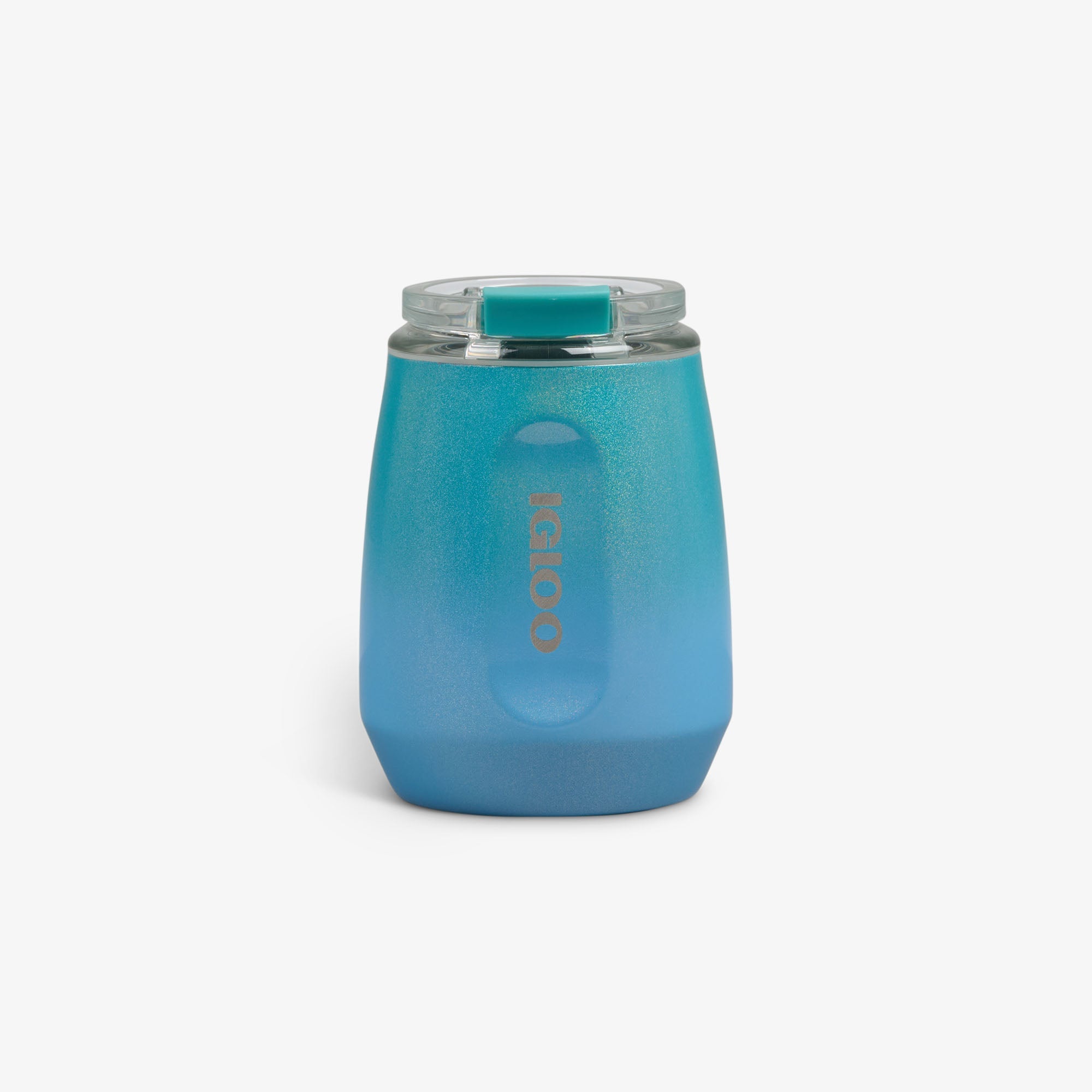 10 Oz Wine Tumbler E5 - Gradient Teal - Front View