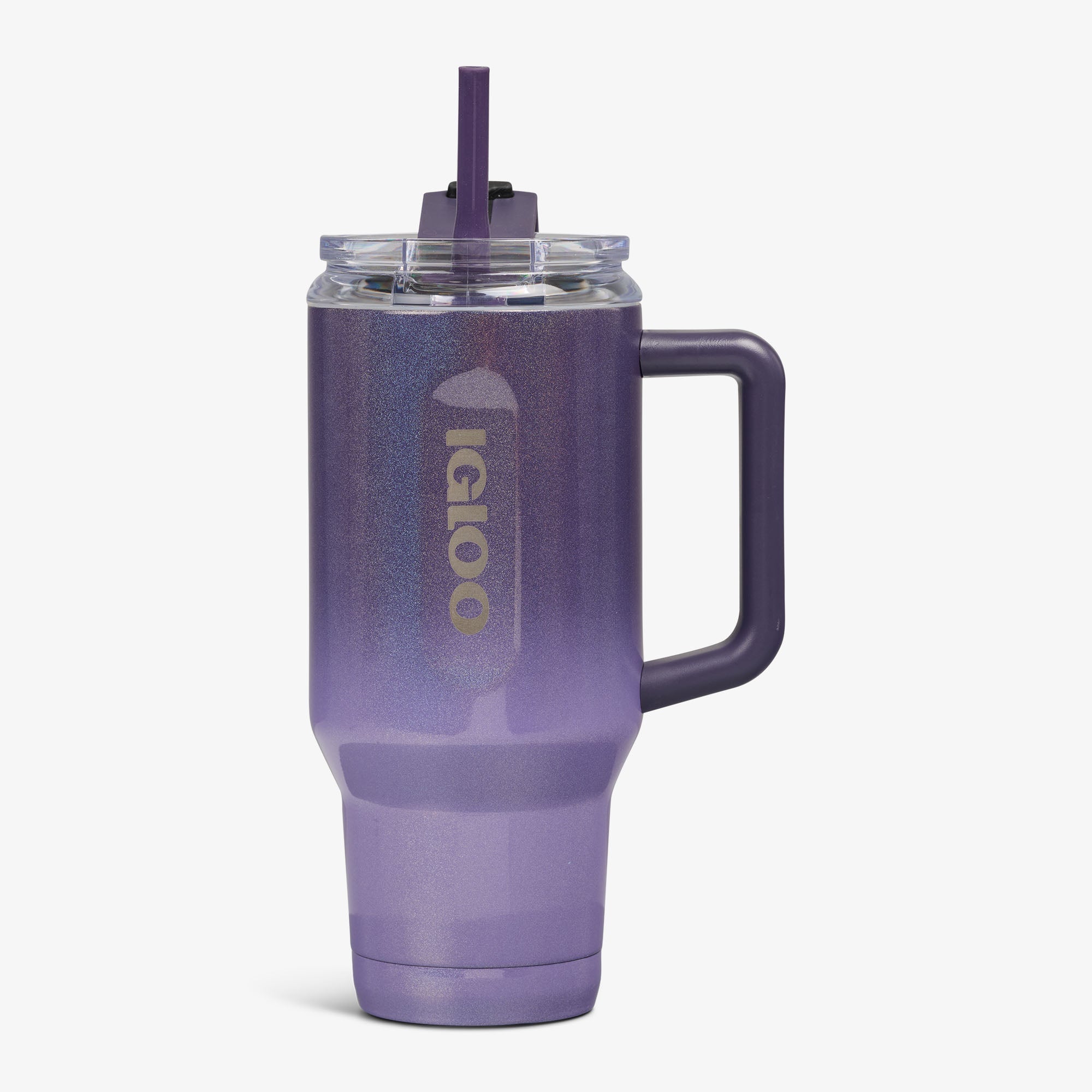32 Oz Flip ‘n’ Sip Travel Mug G9 - Gradient Grape - Strap View