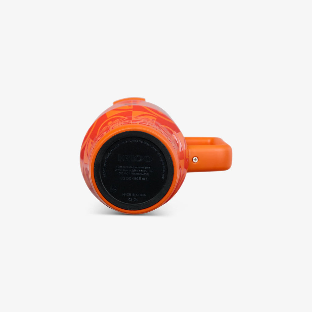 32 Oz Flip ‘n’ Sip Travel Mug G9 - Orange - Product View