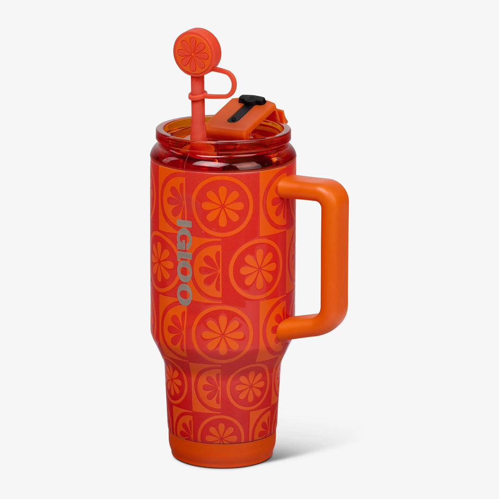 32 Oz Flip ‘n’ Sip Travel Mug G9 - Orange - Product View