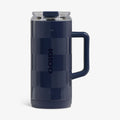 1L Beer Mug R5 - Navy Check - Front View