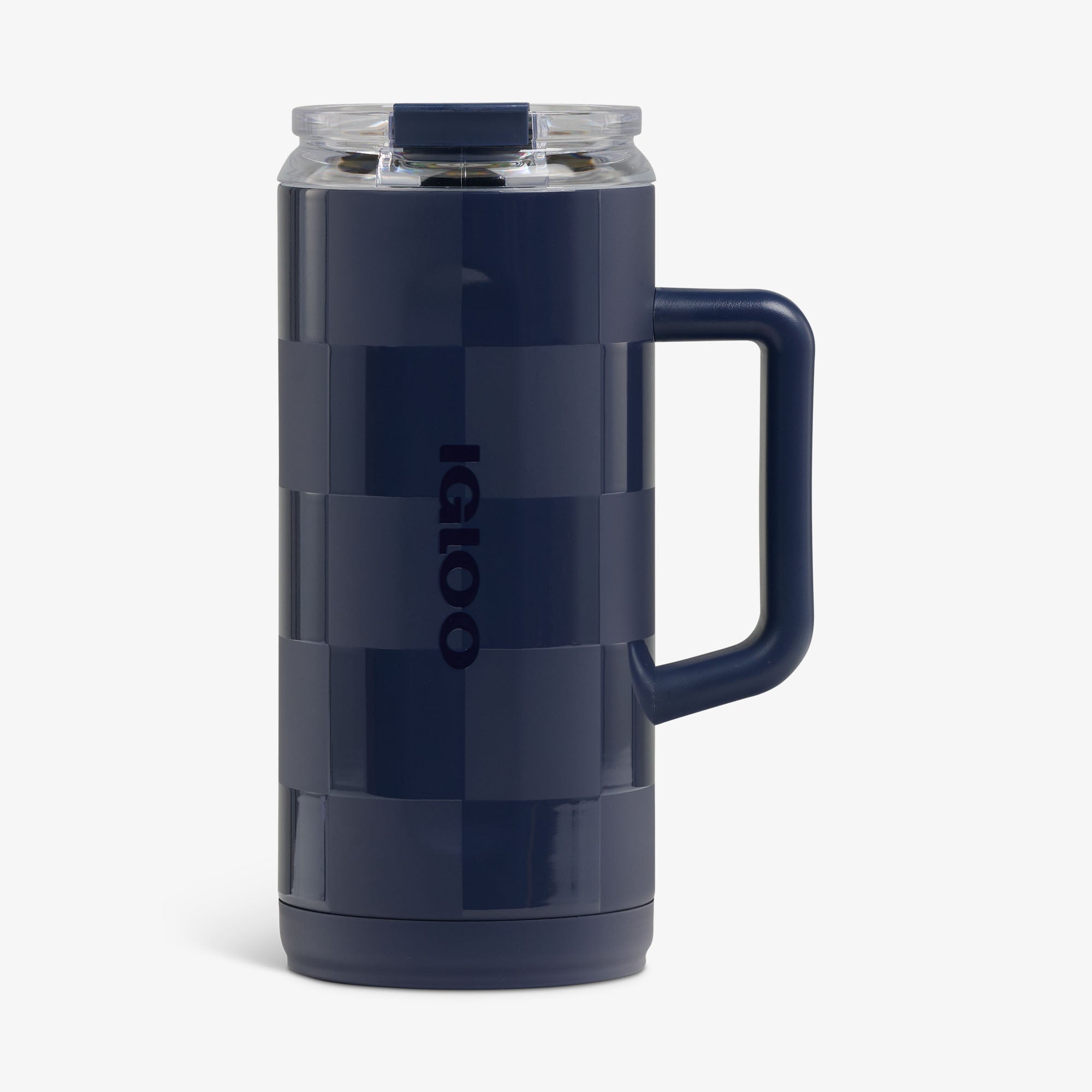 1L Beer Mug R5 - Navy Check - Front View