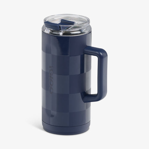 1L Beer Mug R5 - Navy Check - Product View
