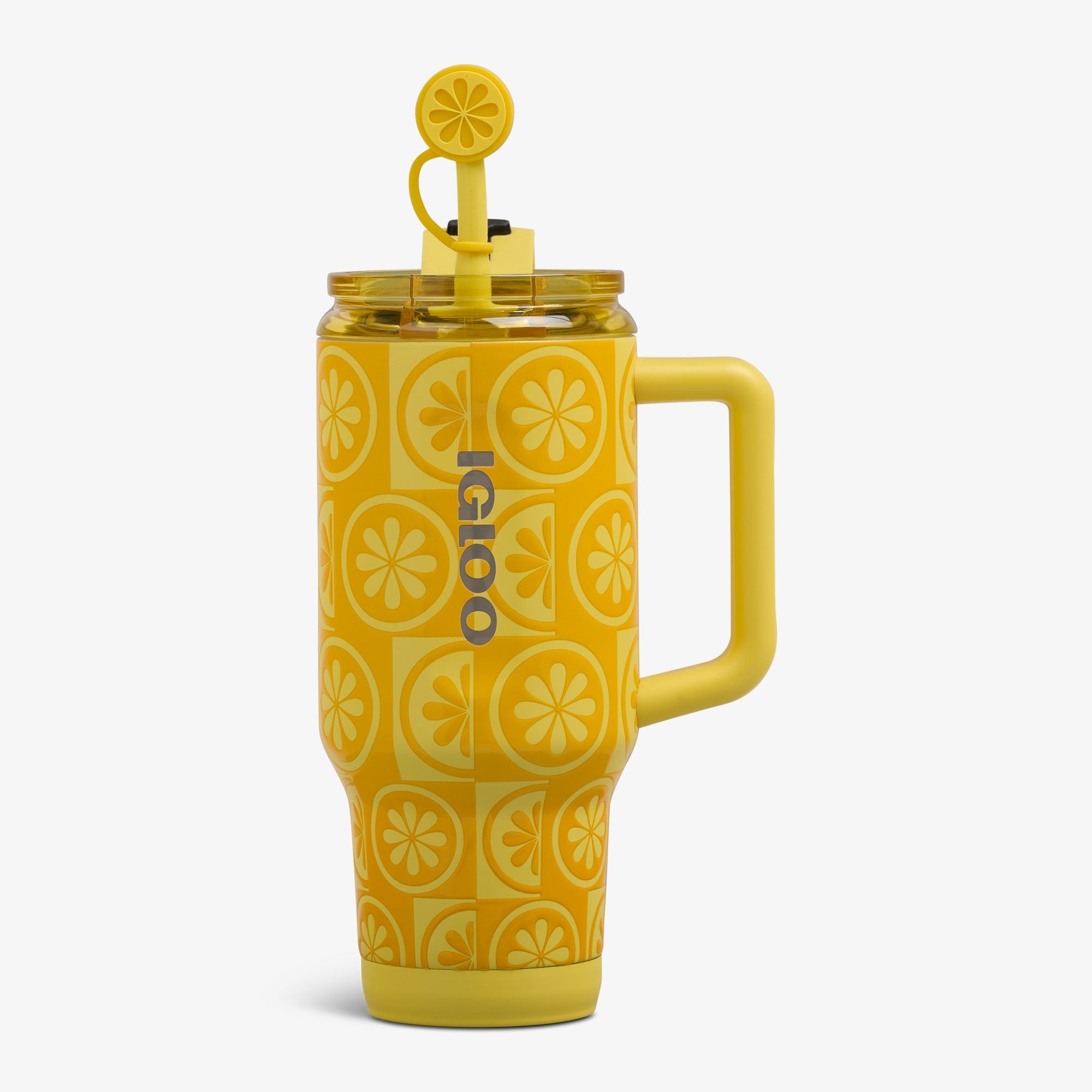 32 Oz Flip ‘n’ Sip Travel Mug G9 - Lemon - Front View