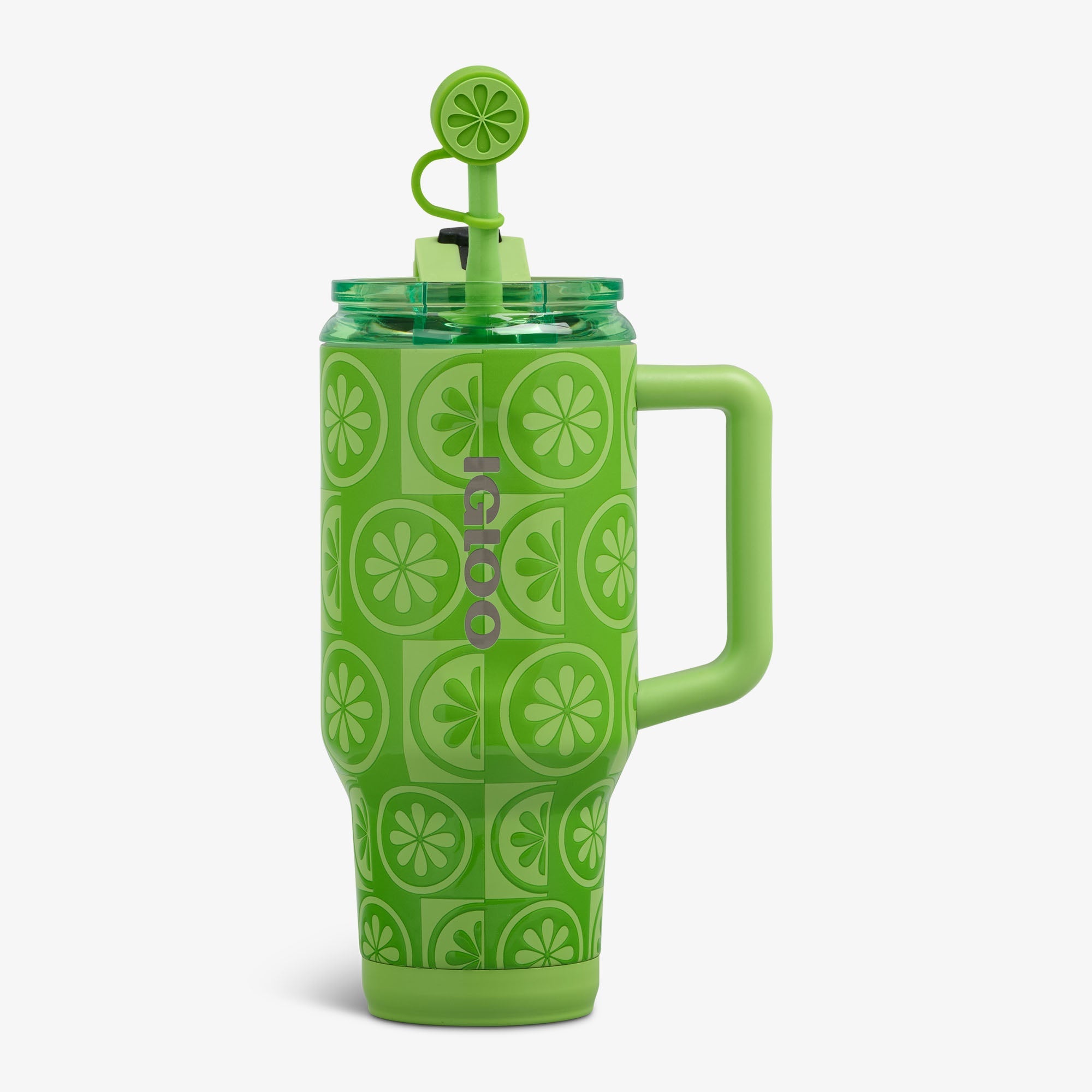 32 Oz Flip ‘n’ Sip Travel Mug G9 - Lime - Front View